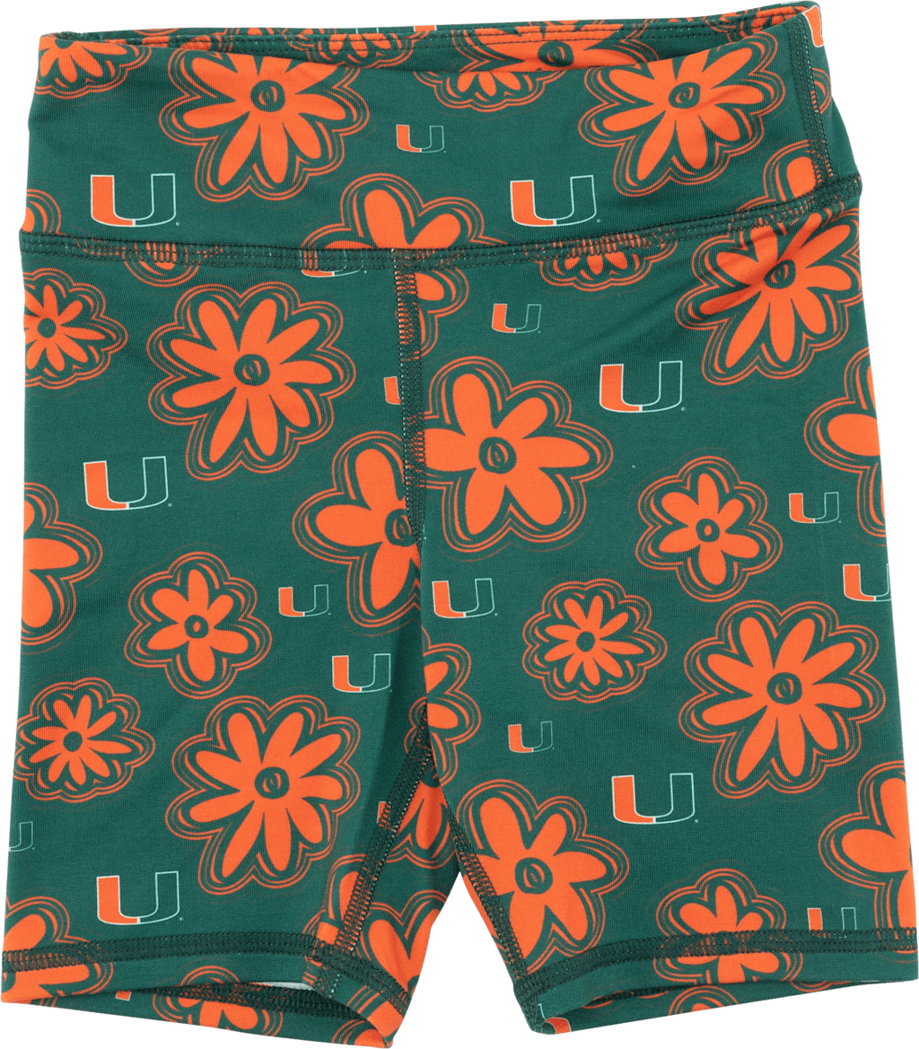 University of Miami Youth Girl's Biker Shorts