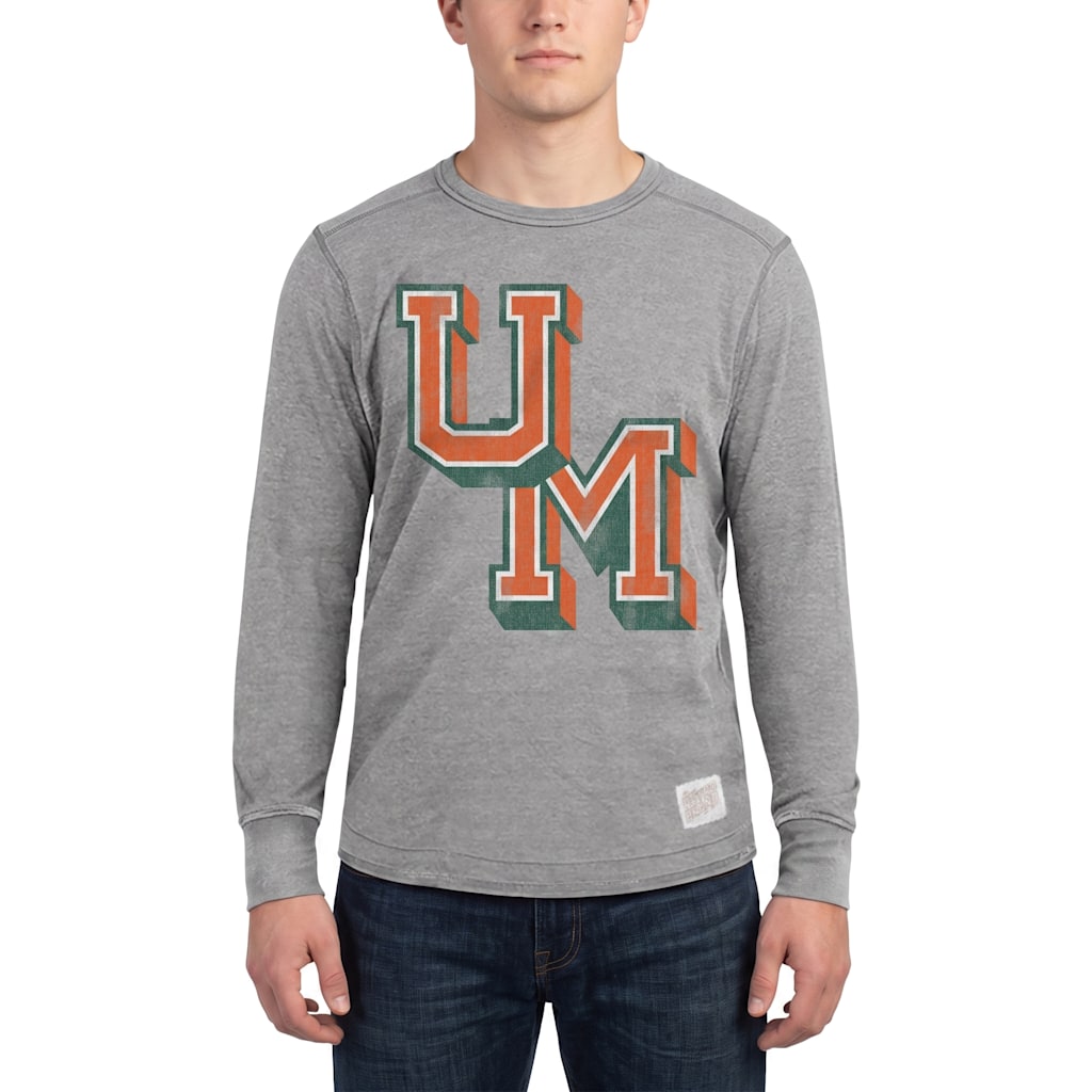 Miami Hurricanes Vault Deconstructed Crewneck Sweatshirt