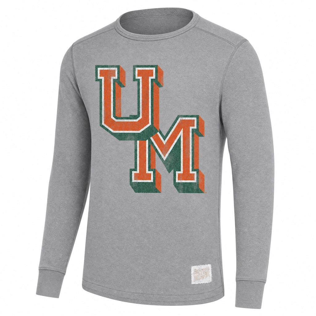 Miami Hurricanes Vault Deconstructed Crewneck Sweatshirt