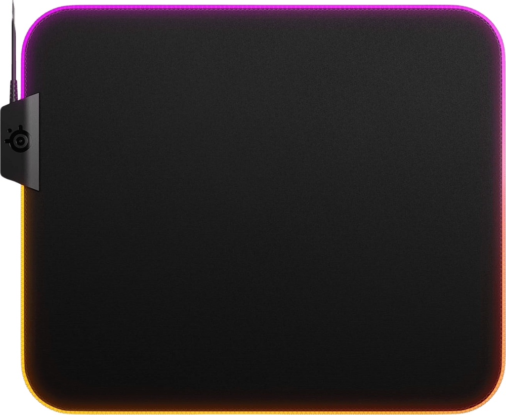 QcK Cloth Gaming Mouse Pad with Two Zones (Medium) (Black) - ONLINE ONLY