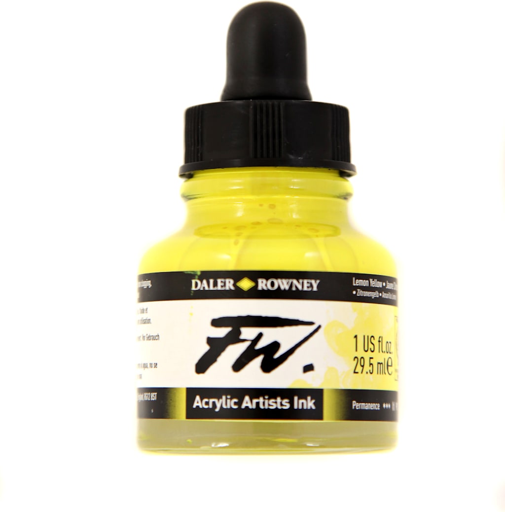 FW ACRYLIC INK 1OZ LEMON YELLOW