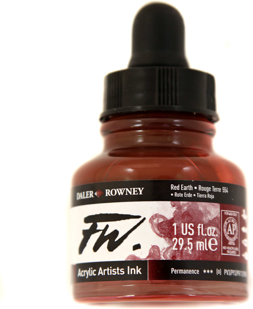 FW ACRYLIC INK 1OZ RED EARTH