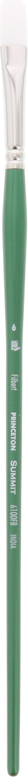SUMMIT WHITE SYNTHETIC BRISTLE FILBERT 6 LONG HANDLE