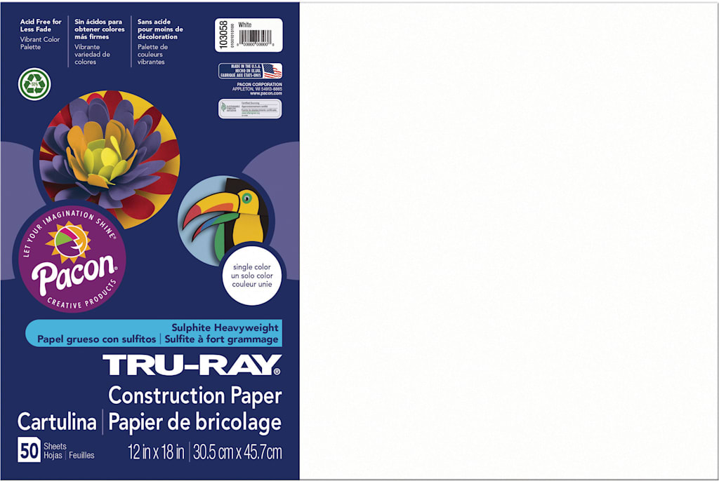 CONSTRUCTION TRURAY 12X18 WHITE 50/SHEETS
