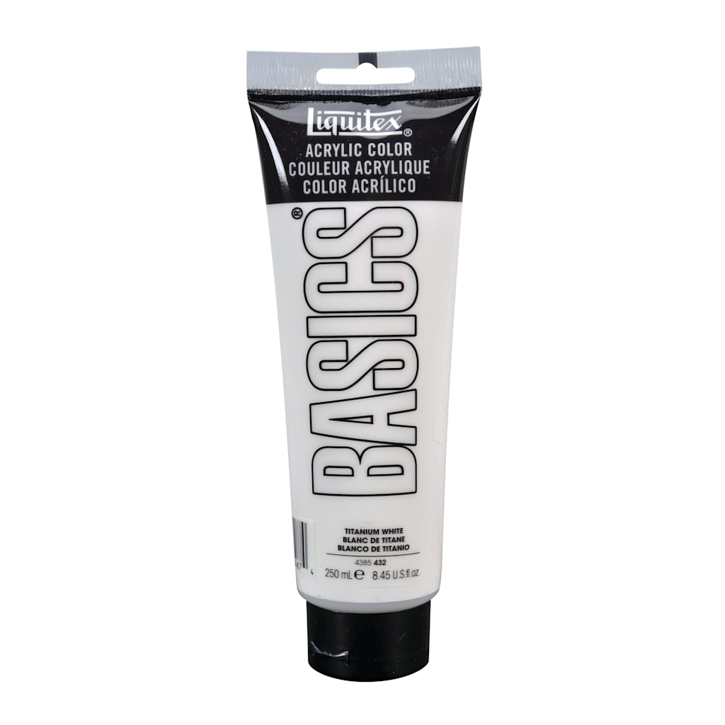 Basics Acrylic 250mL Titanium White