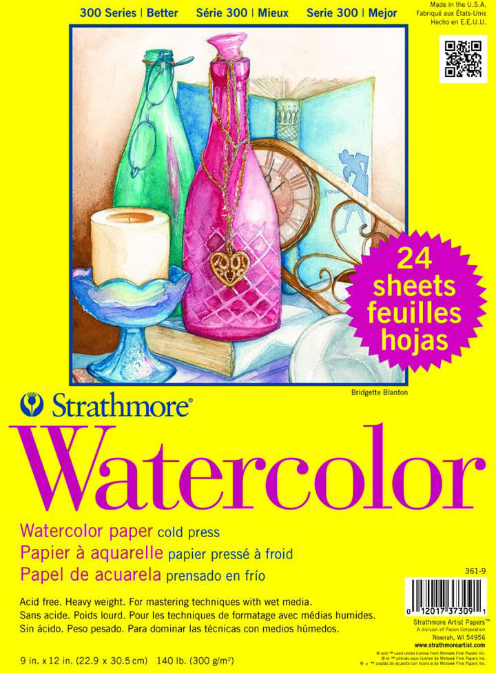 WATERCOLOR CLASS PACK 140# 9X12 24 SHEETS