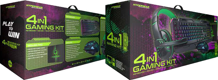 HyperGear 4-in-1 Gaming Kit, Black - ONLINE ONLY