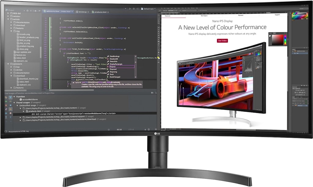 34'' 34BL85C Series QHD (3440 x 1440) IPS Monitor - ONLINE ONLY
