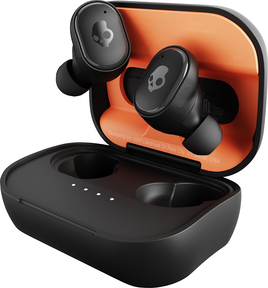 Skullcandy Grind True Wireless Earbuds, True Black/Orange