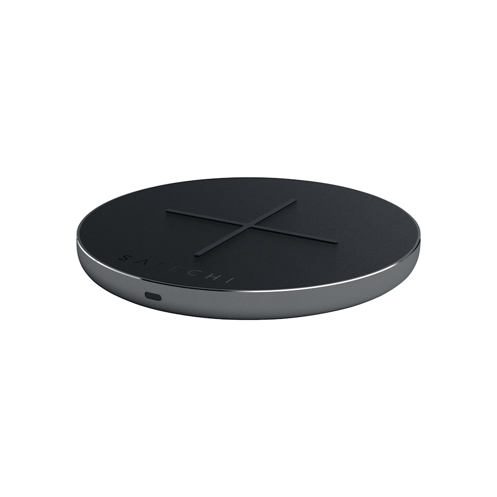 Satechi Aluminum Type-C PD & QC Wireless Charger, Space Gray - ONLINE ONLY