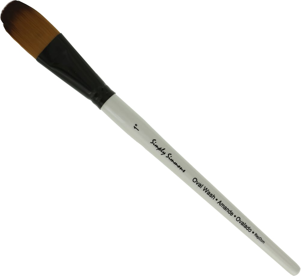 SIMPLY SIMMONS BRUSH SYNTHETIC OVAL 1 SHORT HANDLE