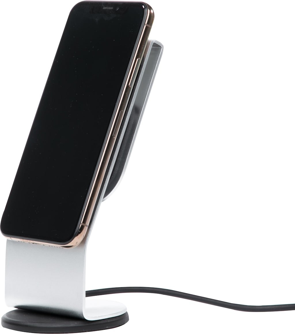 Numi Power Stand 10W Metal Desk Stand, Silver - ONLINE ONLY