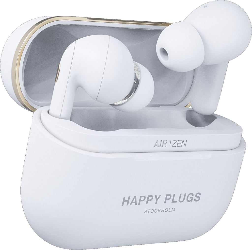 Happy Plugs Air 1 Zen True Wireless Earbuds, White