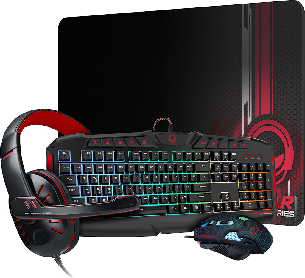 HyperGear 4-in-1 Gaming Kit, Red
