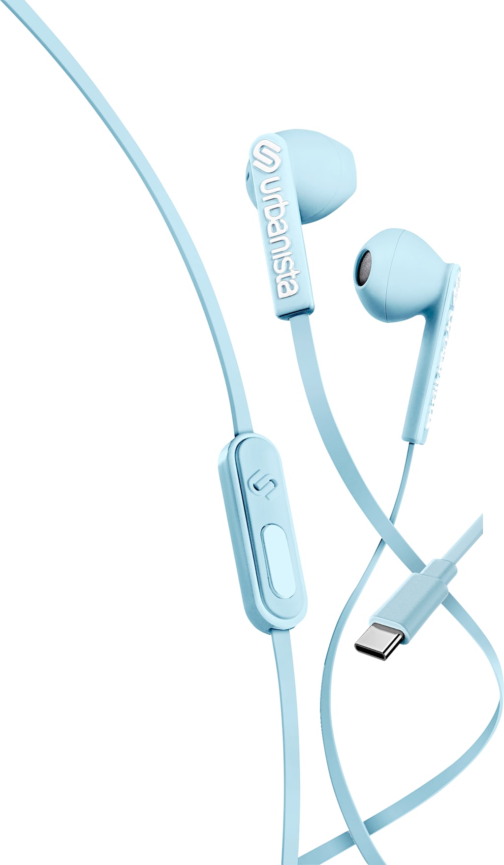 Urbanista San Francisco USB-C Wired Earbuds, Skylight Blue