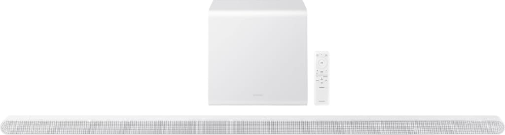 Samsung 3.1.2 Channel Q-Series Ultra Slim Soundbar with Wireless Subwoofer, Dolby Atmos + Q-Symphony (White)
