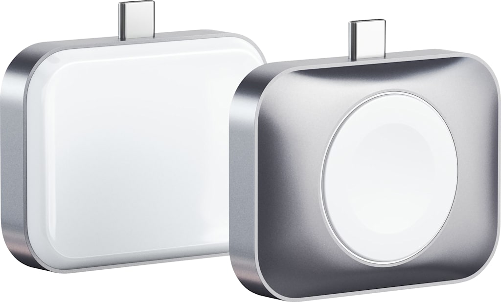 Satechi Dual Sided 2-in-1 USB-C Charger for Apple Watch and Airpods, Silver
