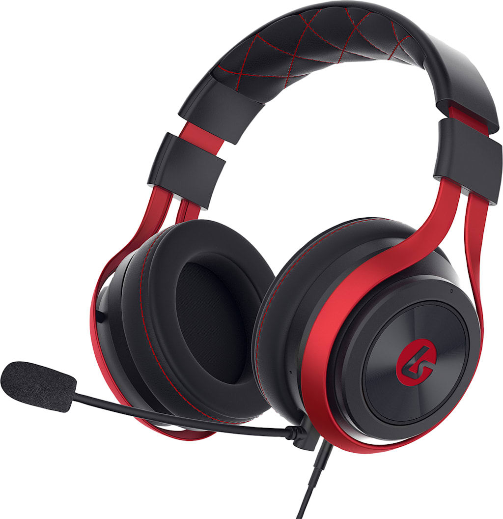 Lucid Sound LS25 Esports Gaming Headphone, Black/Red  - ONLINE ONLY