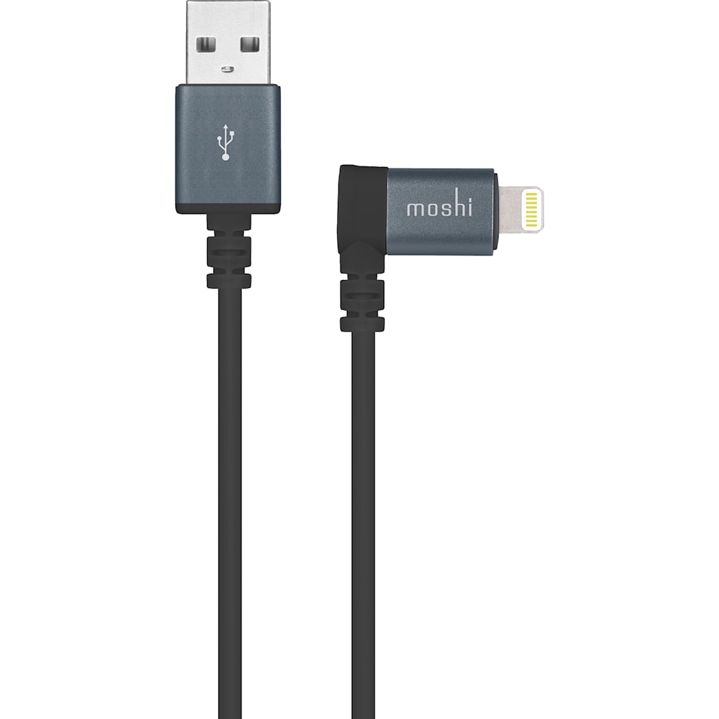 Moshi 90 Degree Usb Cable With Lightning Connector Black - ONLINE ONLY