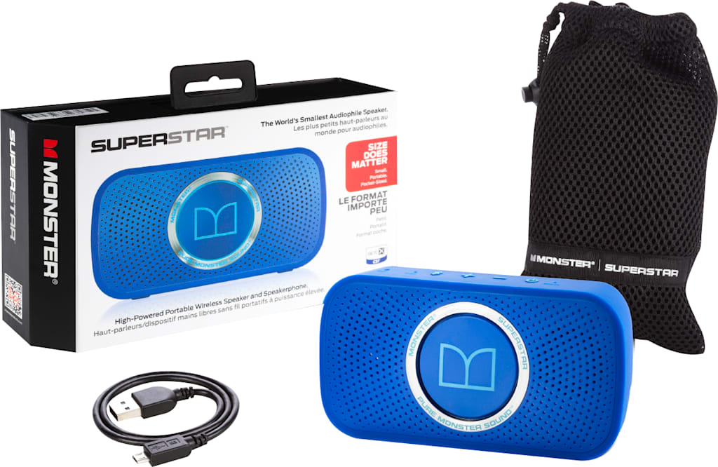 Monster SuperStar High Definition Bluetooth Speaker Blue - ONLINE ONLY