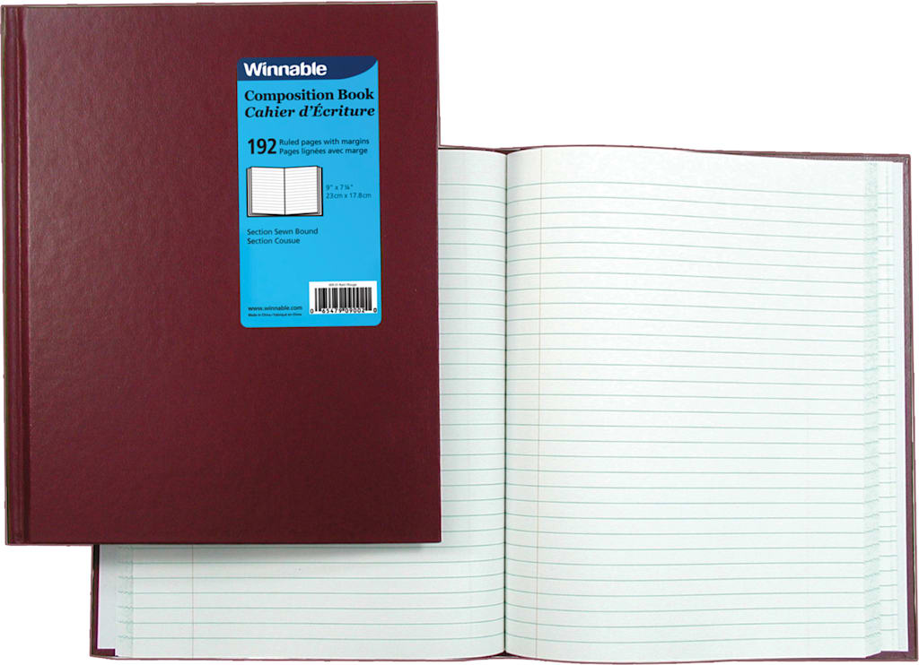 COMPBOOK 192PG HARDCVR BURGUND