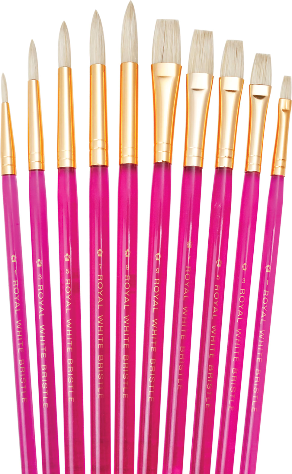 SUPER VALUPAK 10 PACK WHITE BRISTLE ASSORTED