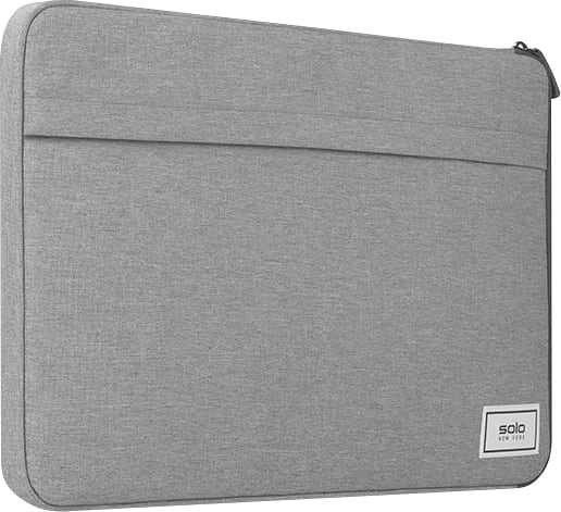 Solo Focus Recycled Laptop Sleeve 15.6in, Heather Graay - ONLINE ONLY
