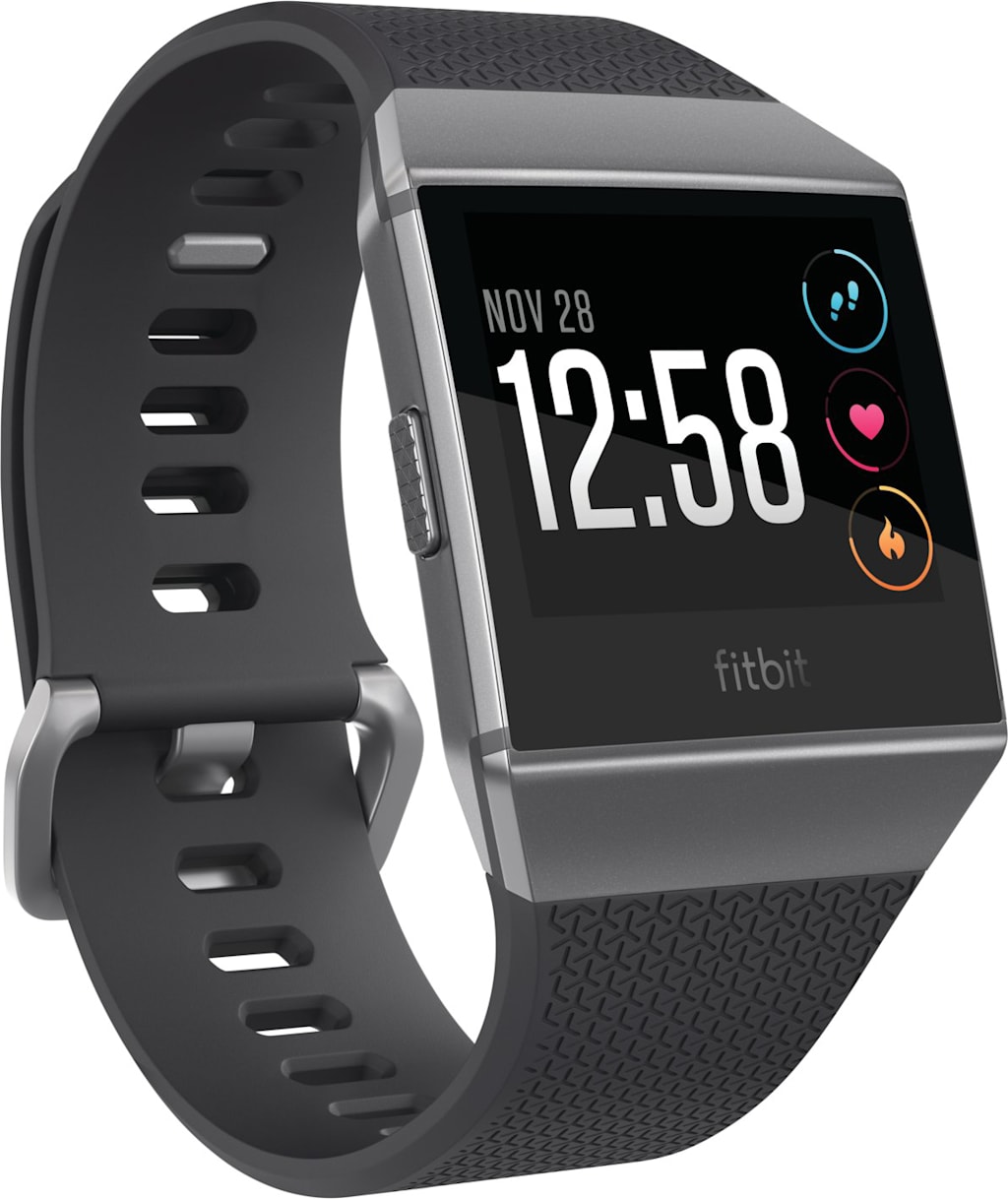 Fitbit Ionic, Accessory Band, Perforated Leather, Midnight Blue , Large