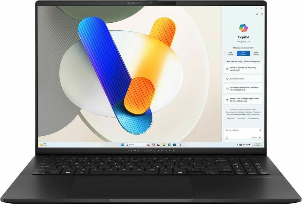VivoBook S 16 16'' Laptop Copilot+ PC - RyzenAI7 16GB 1TB W11H, Neutral Black