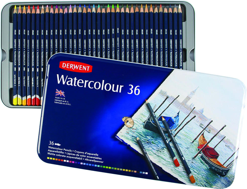 Derwent Watercolor Pencil 36 Color Set Tin