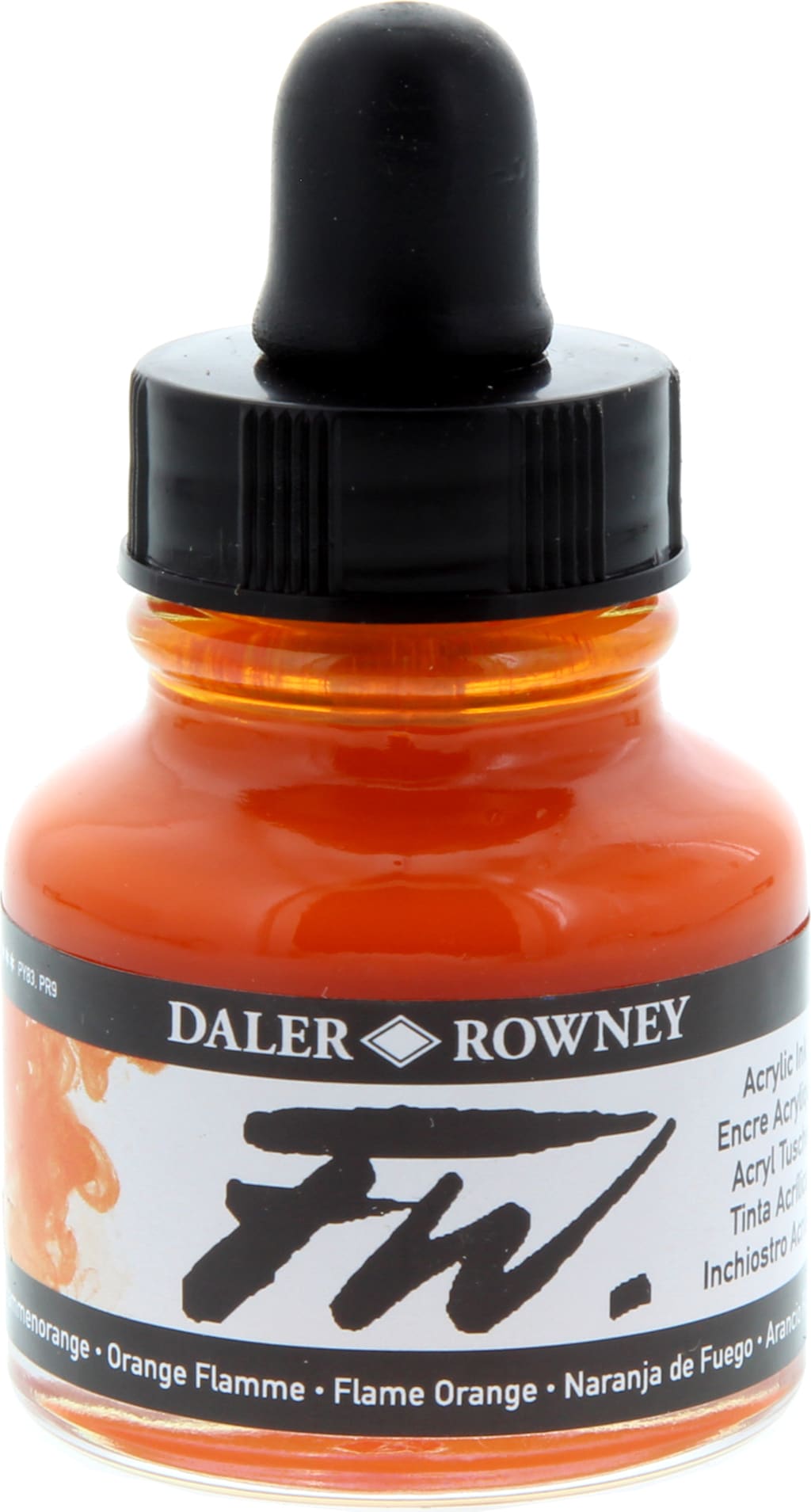 FW ACRYLIC INK 1OZ FLAME ORANGE