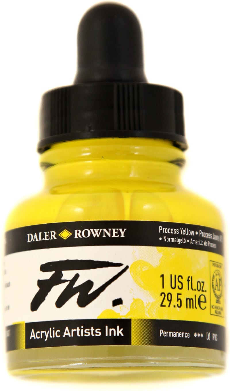 FW ACRYLIC INK 1OZ PROCESS YELLOW