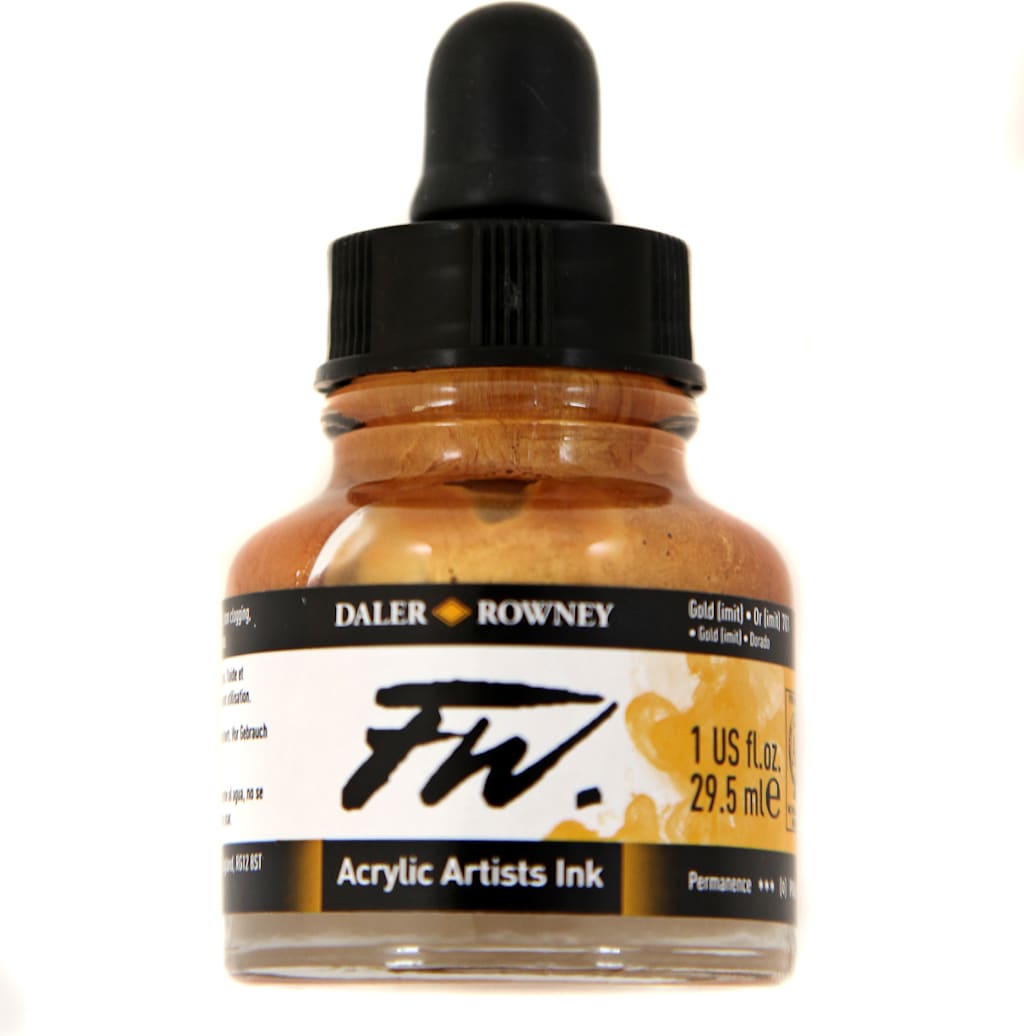 FW ACRYLIC INK 1OZ GOLD