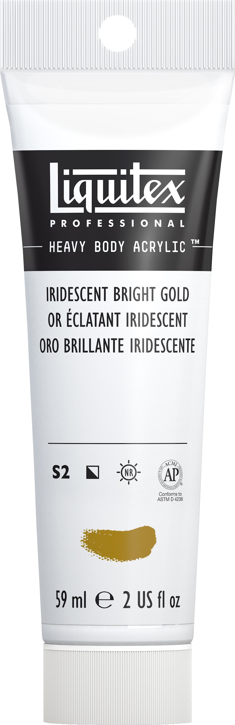 Heavy Body Acrylic 2oz Iridescent Bright Gold