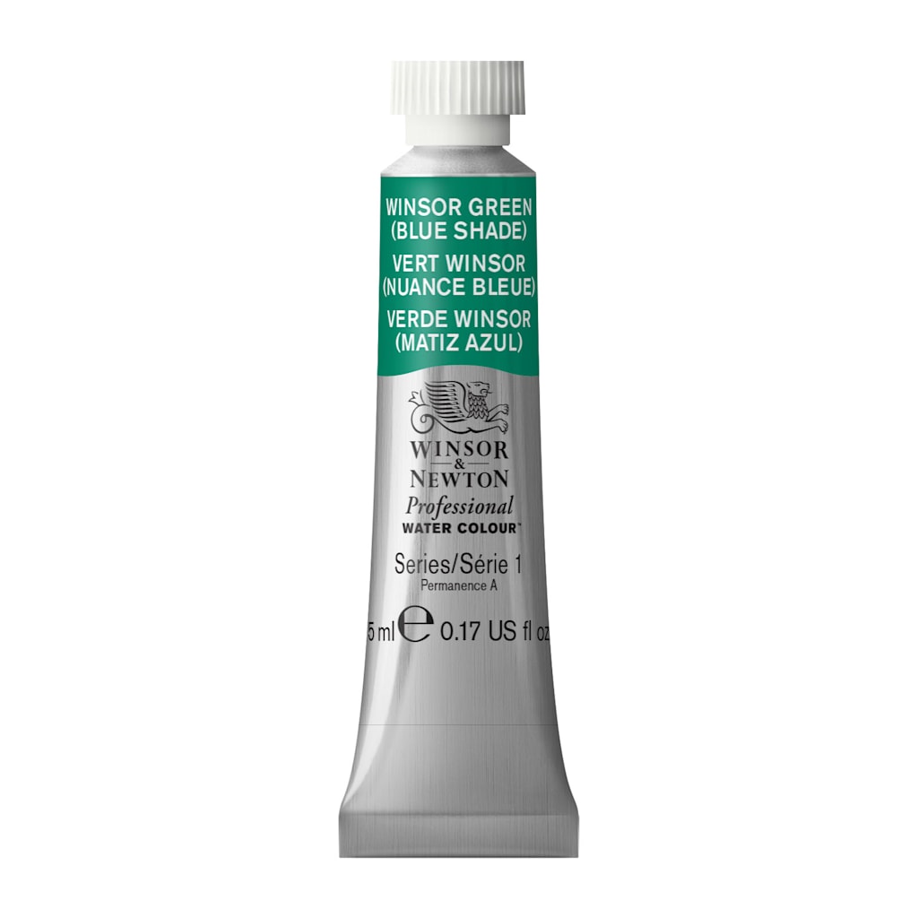 PROFESSIONAL WATERCOLOR 5ML WINSOR GREEN BLUE SHADE