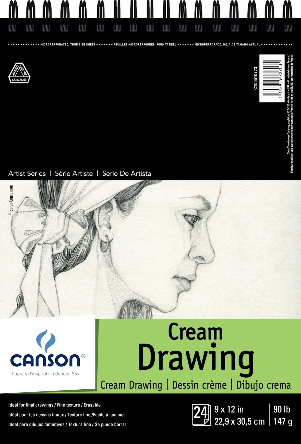 DRAWING CLASSIC CREAM 24 SHEETS 9x12
