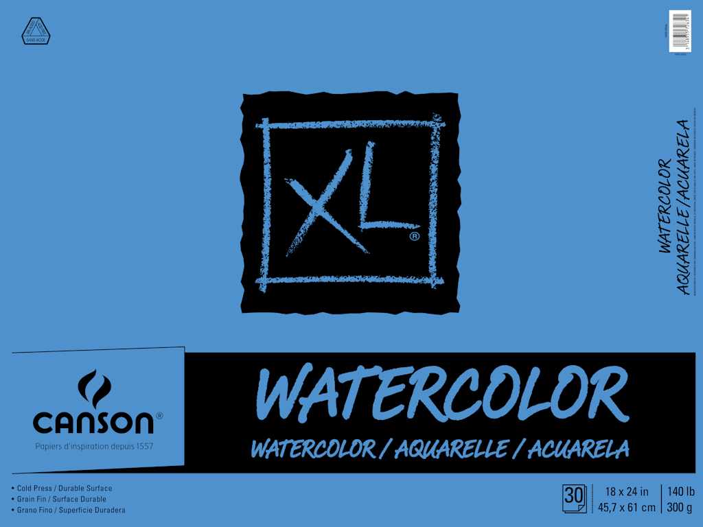 XL WATERCOLOR PAPER FOUNDATIONS 30 SHEETS 12X18