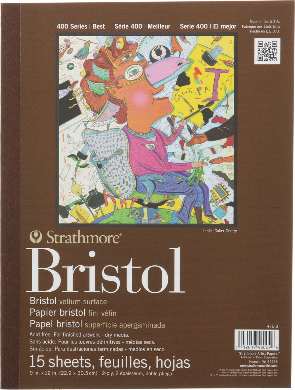 Bristol 400 Series 2Ply Vellum 9X12 Tape Bound 15/Sheets