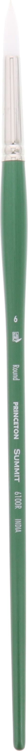 SUMMIT WHITE SYNTHETIC BRISTLE ROUND 6 LONG HANDLE