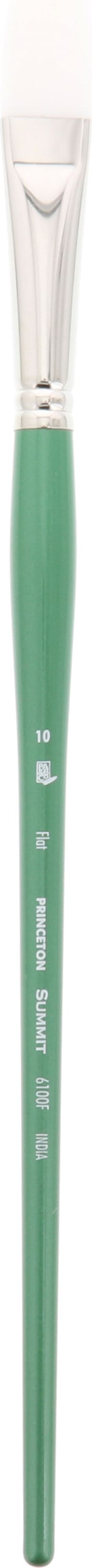 SUMMIT WHITE SYNTHETIC BRISTLE FLAT 10 LONG HANDLE