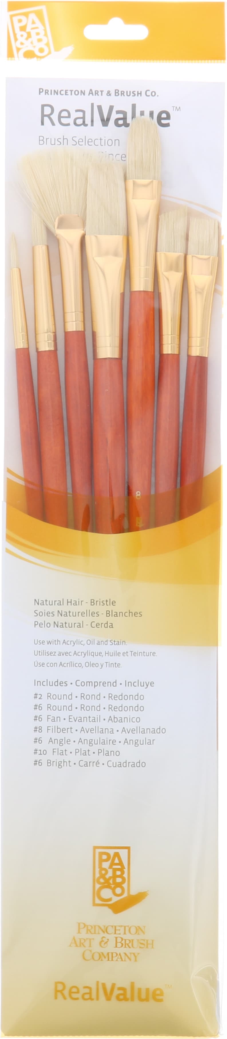 BRUSH SET BRISTLE  7 PACK