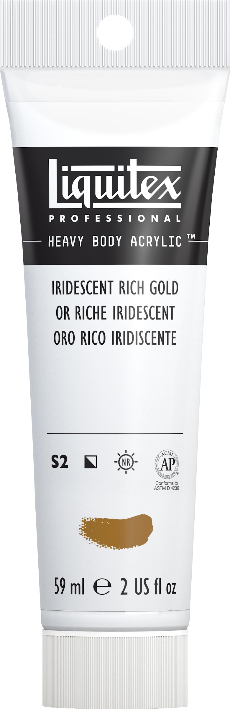 Heavy Body Acrylic 2oz Iridescent Rich Gold