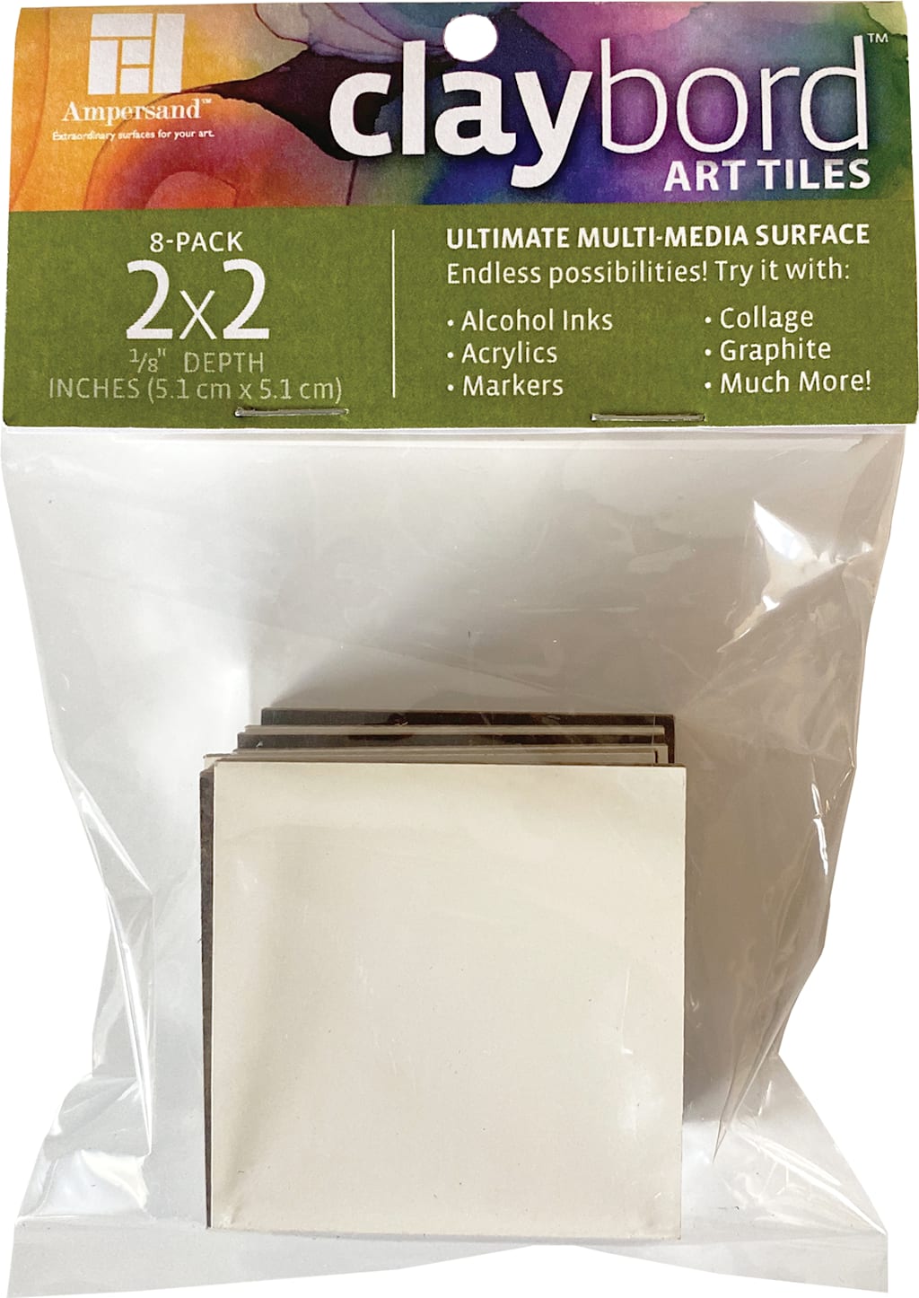 CLAYBORD ART TILE 2X2 8-PACK