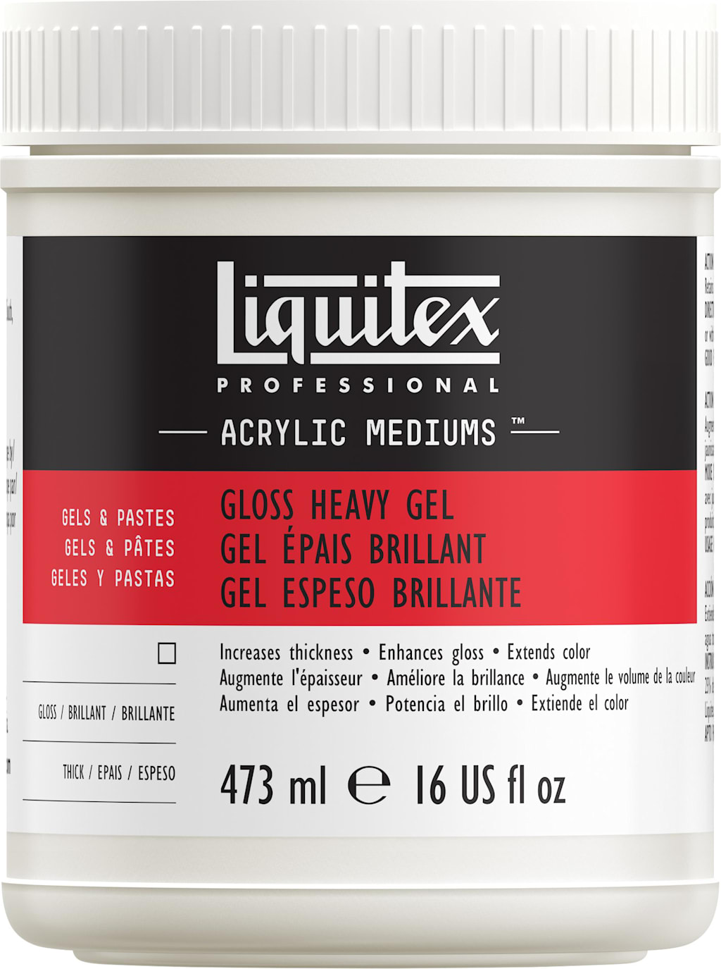 LIQUITEX HEAVY GEL MEDIUM 16 OZ