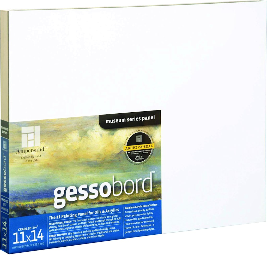 Gessobord 11 x 14 3/4 Inch Cradled