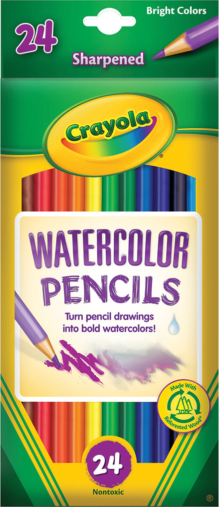 CRAYOLA WATERCOLOR PENCIL SET 24 COUNT
