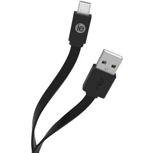 iEssentials 4ft USB Micro Flat Cable Black