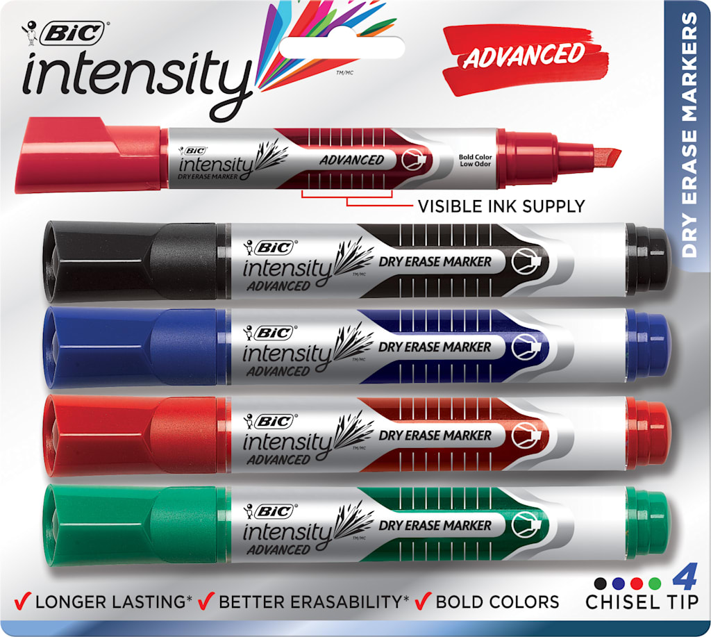 DRY ERASE LIQUID MARKERS 4 PK