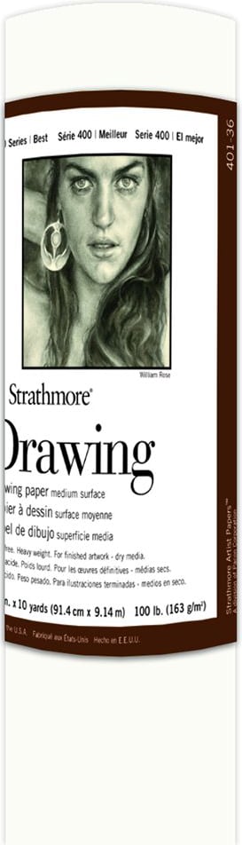 DRAWING PAPER ROLL 100# MEDIUM SURFACE 36 INCH X 10 YARD