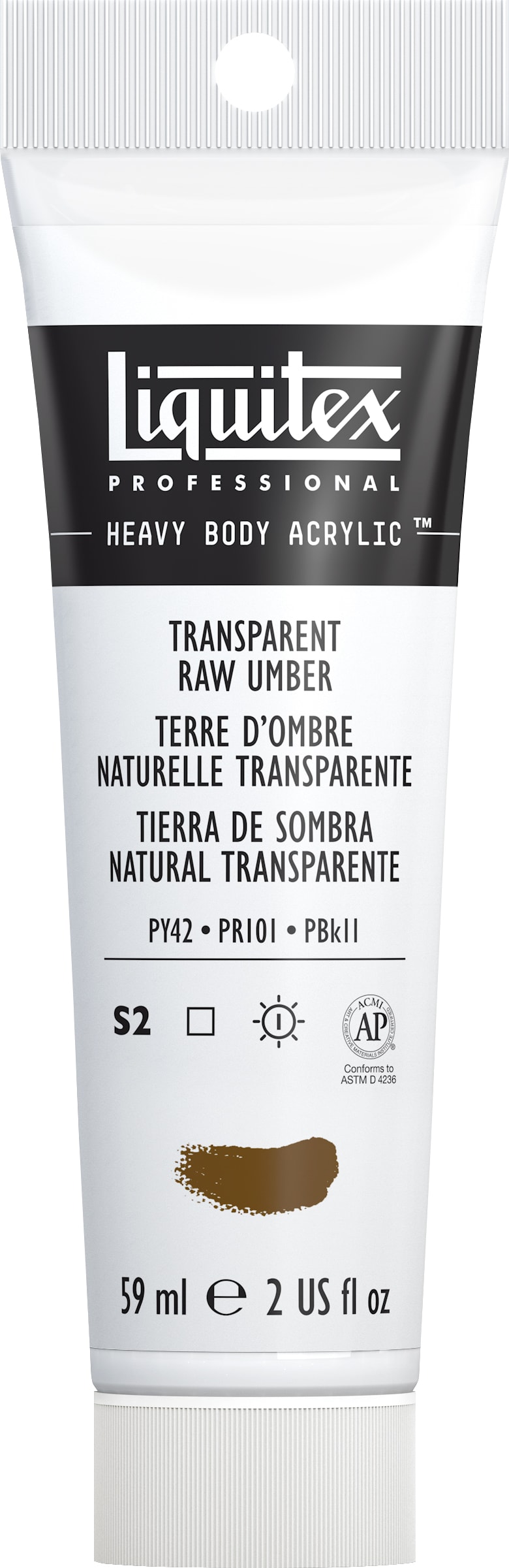 Heavy Body Acrylic 2oz Transparent Raw Umber